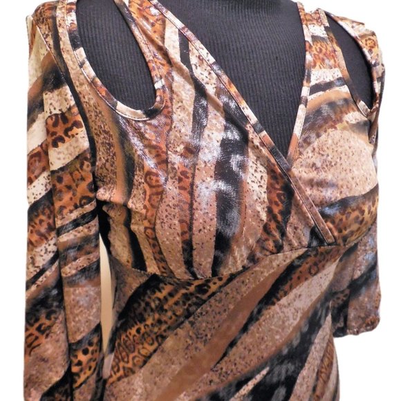 Dress Metallic Minidress Slim Fit Clubwear Evening Wear - Picture 4 of 5